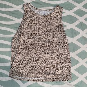 Leopard print cropped tank